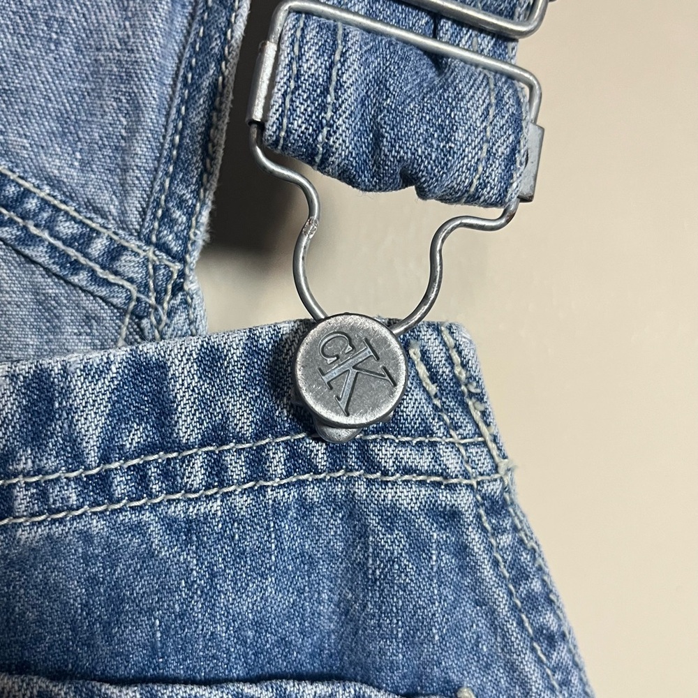 Vintage 90s Calvin Klein Carpenter Denim Bib Overalls - Picture 9 of 14